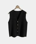 Premium Cashmere Button-Up Vest