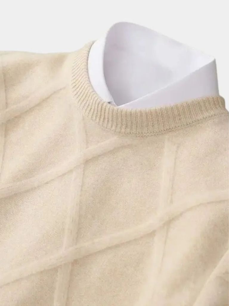 Sophisticated Argyle Cashmere Sweater