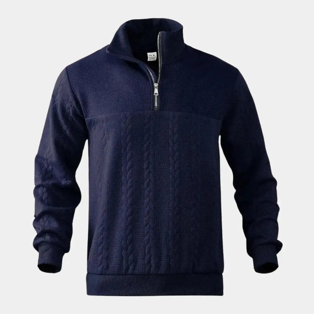 Timeless Elegance Quarter Zip Sweater