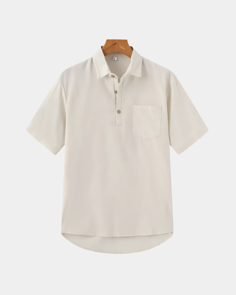 Santorini Linen Polo