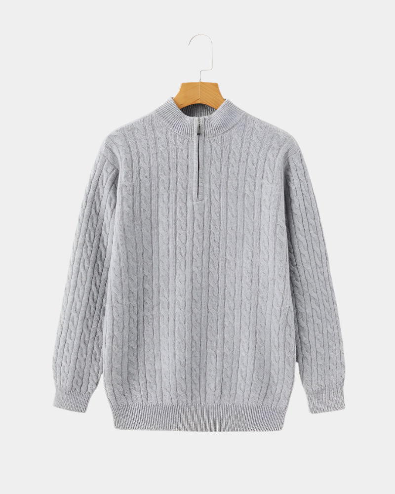 Royal Cashmere Woven Half Zip