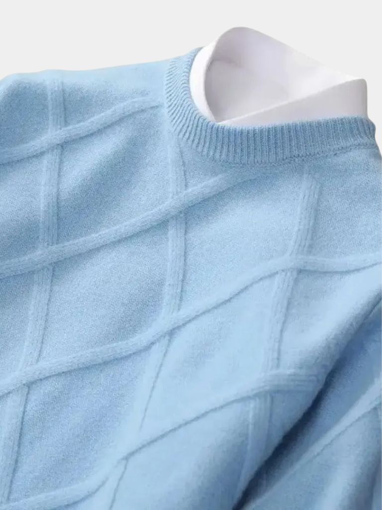 Sophisticated Argyle Cashmere Sweater