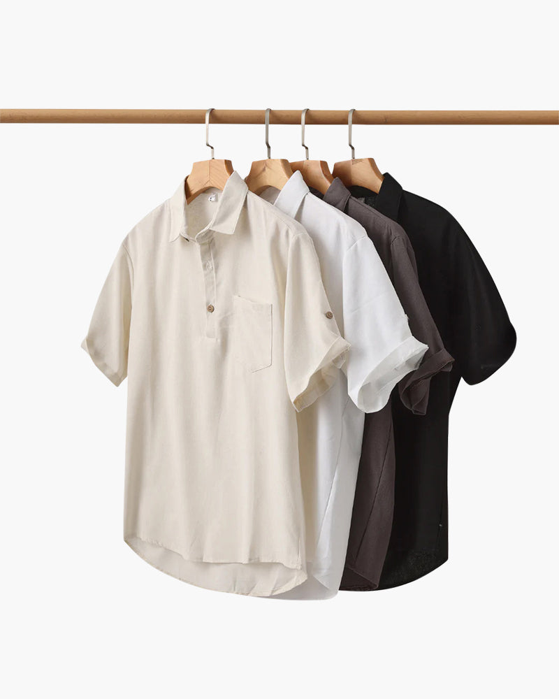 Santorini Linen Polo