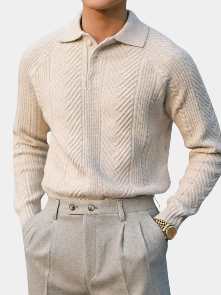 Alessio Long Sleeve Knit Polo