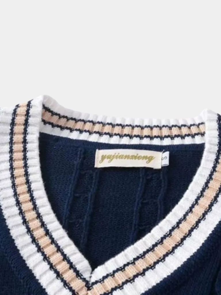 Elegant V-Neck Knit Vest