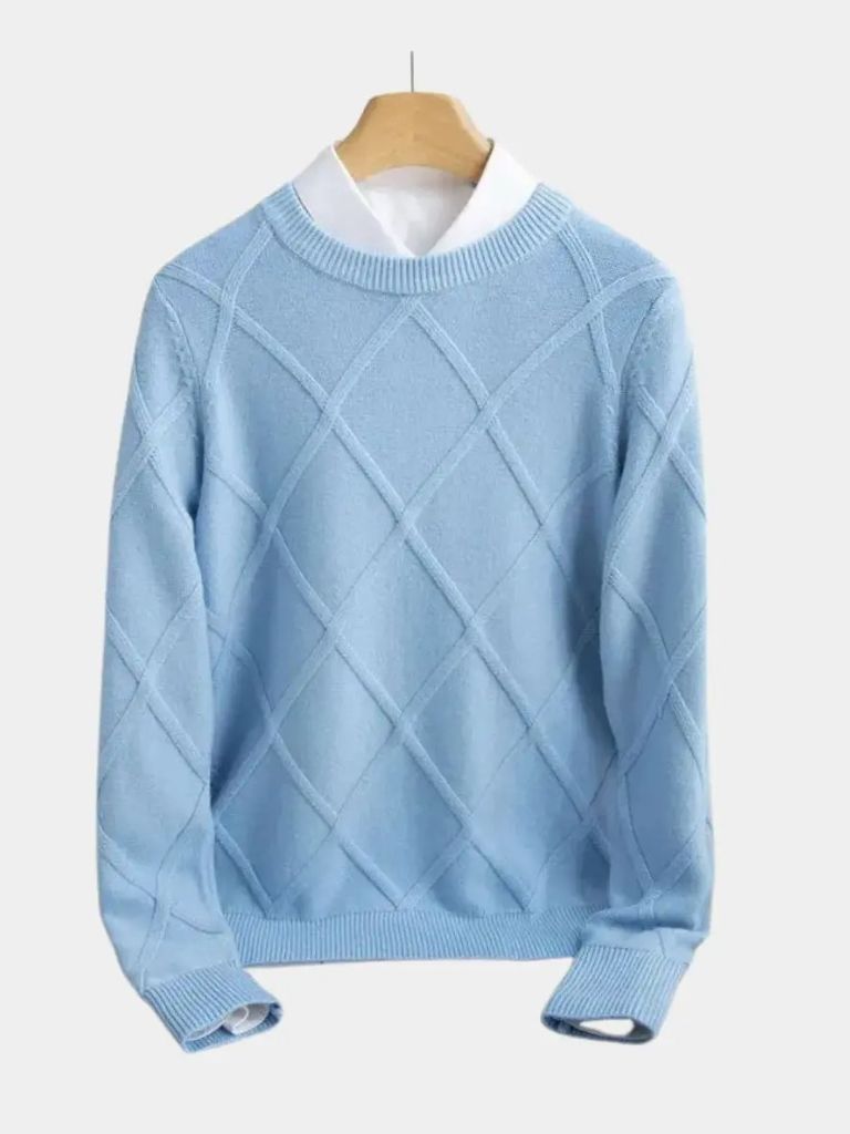 Sophisticated Argyle Cashmere Sweater