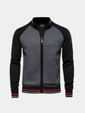 Regal Blocked Zipper Cardigan