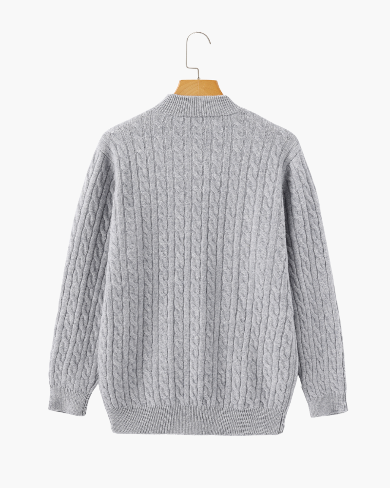 Royal Cashmere Woven Half Zip