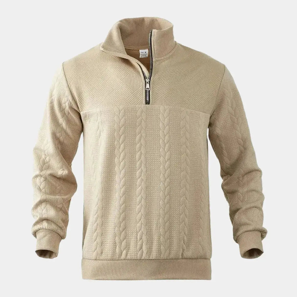 Timeless Elegance Quarter Zip Sweater