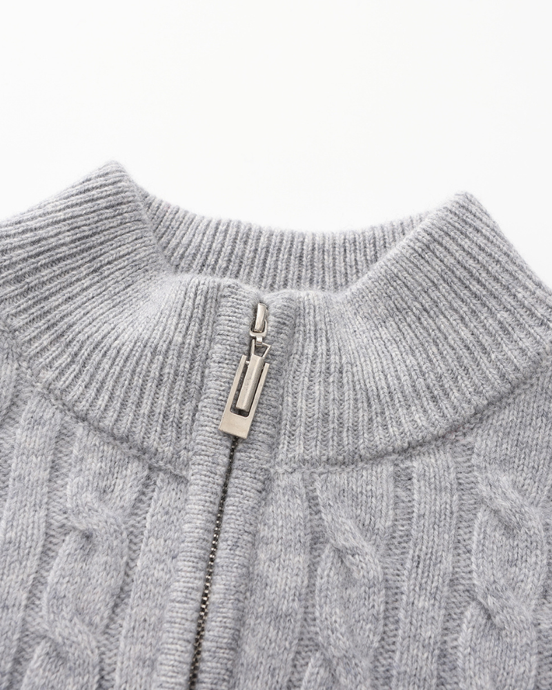 Royal Cashmere Woven Half Zip