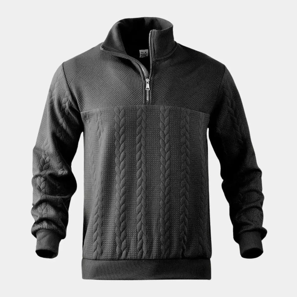 Timeless Elegance Quarter Zip Sweater
