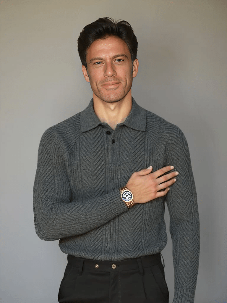 Alessio Long Sleeve Knit Polo