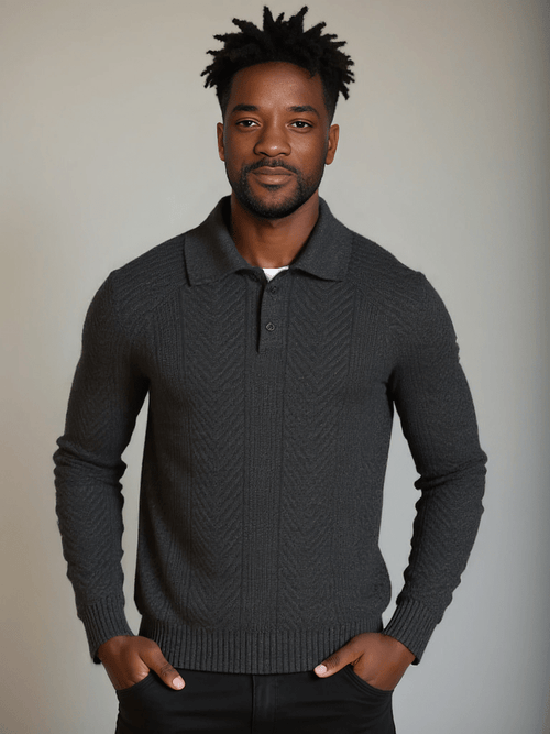 Alessio Long Sleeve Knit Polo