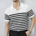 Classic Striped Mesh Knit Polo