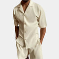 Refined Corduroy Shirt & Shorts Set