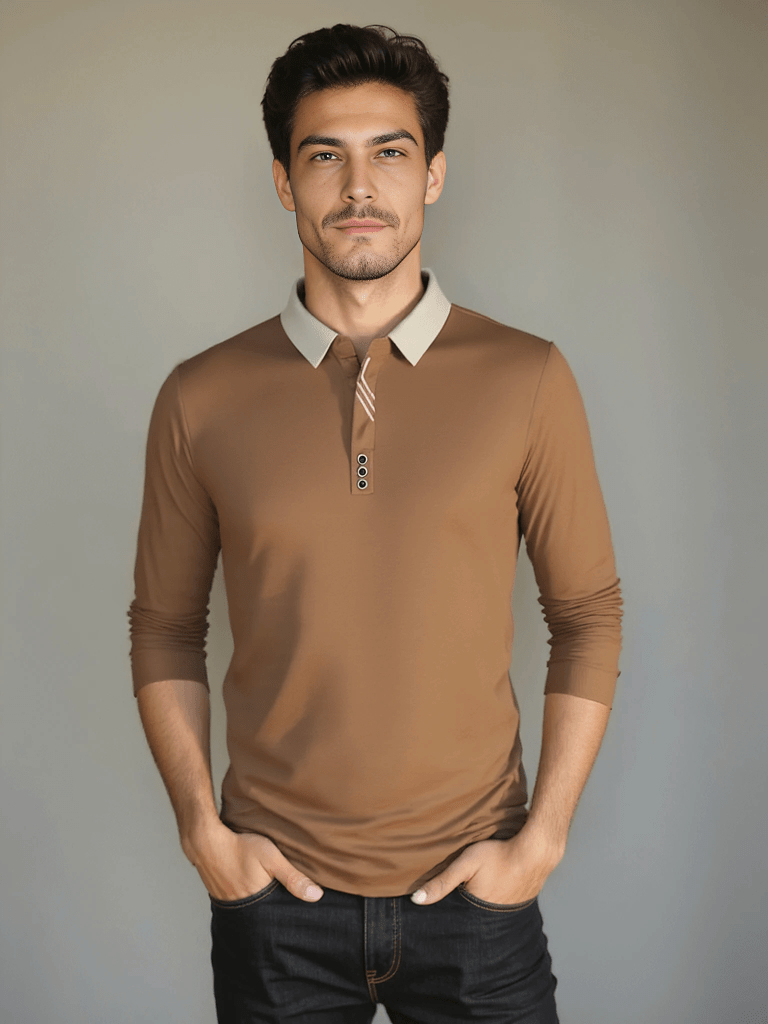 Marcello Elegant Long Sleeve Polo