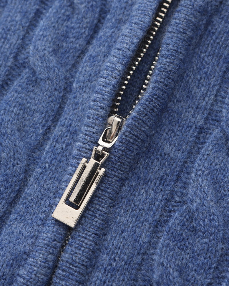 Royal Cashmere Woven Half Zip