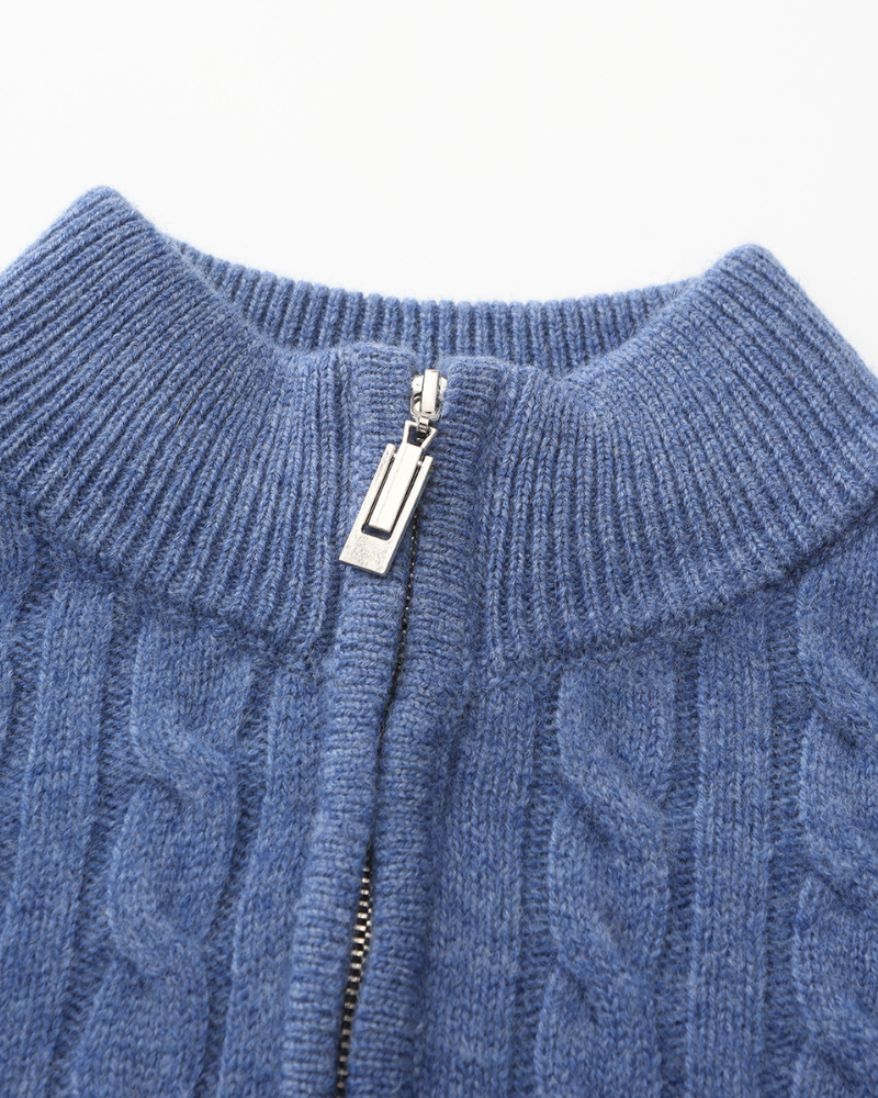 Royal Cashmere Woven Half Zip
