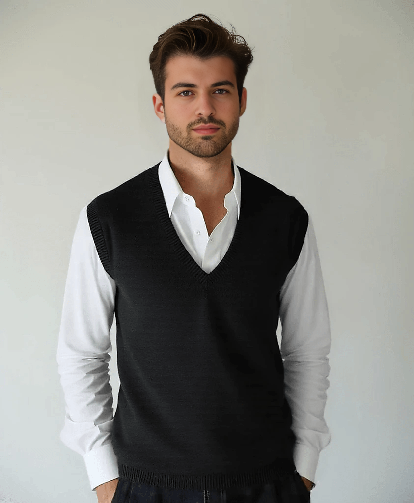Pure Cashmere V-Neck Knit Vest