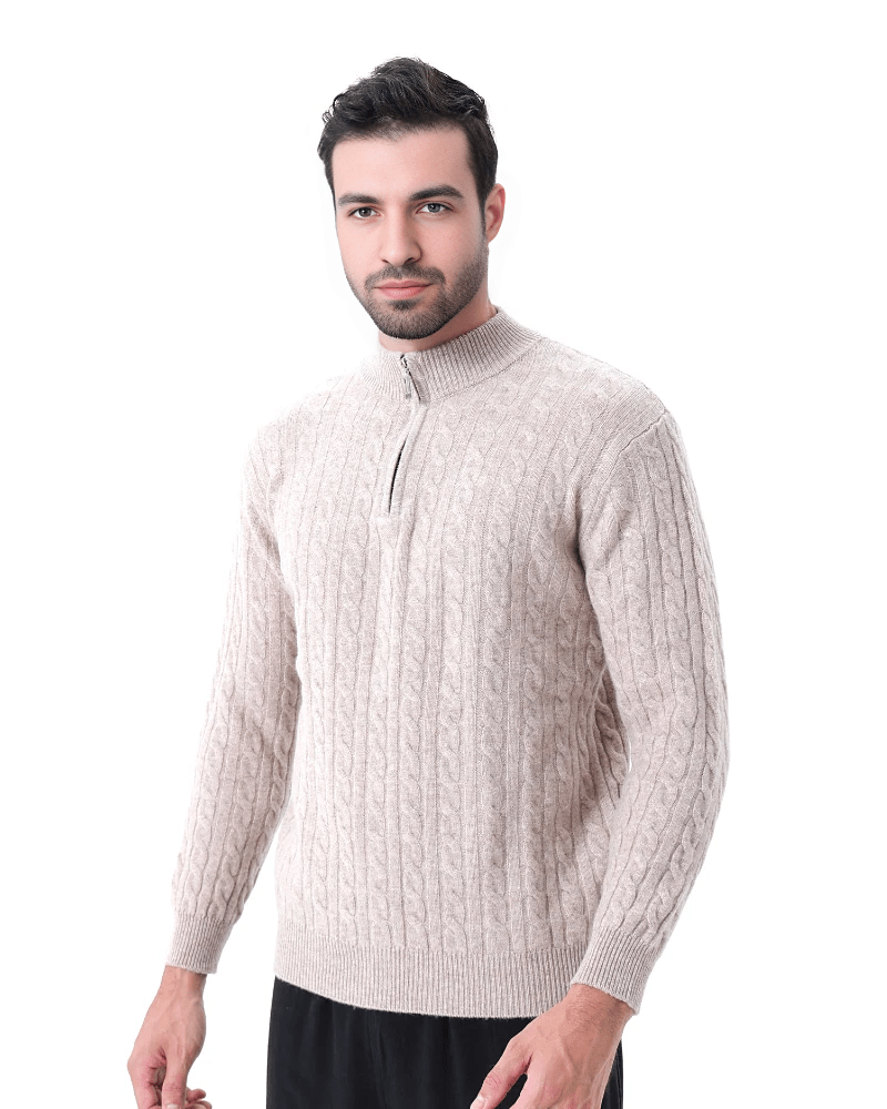 Royal Cashmere Woven Half Zip