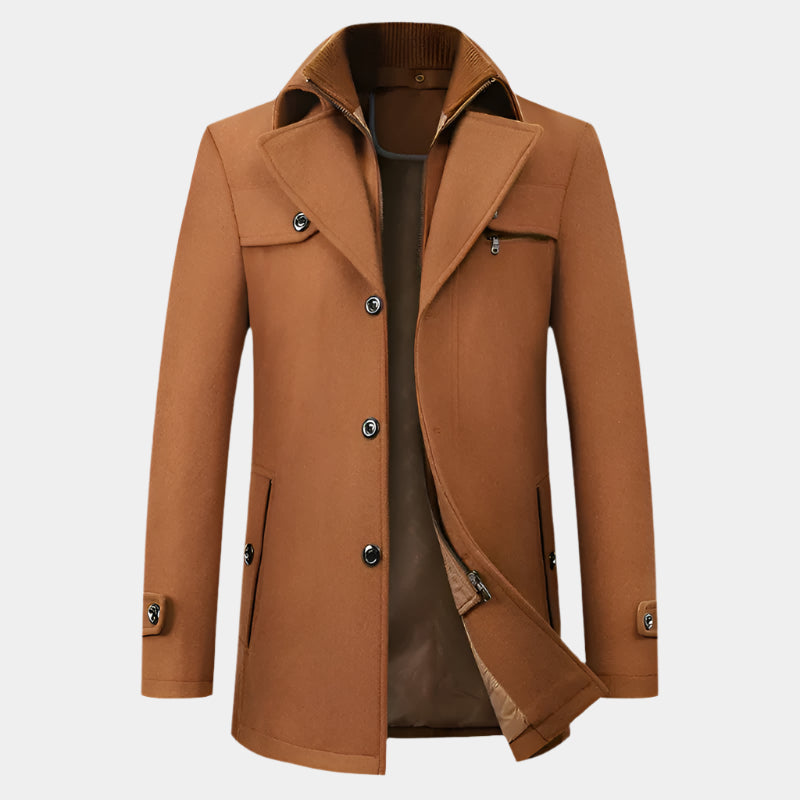Premium Virgin Wool Overcoat