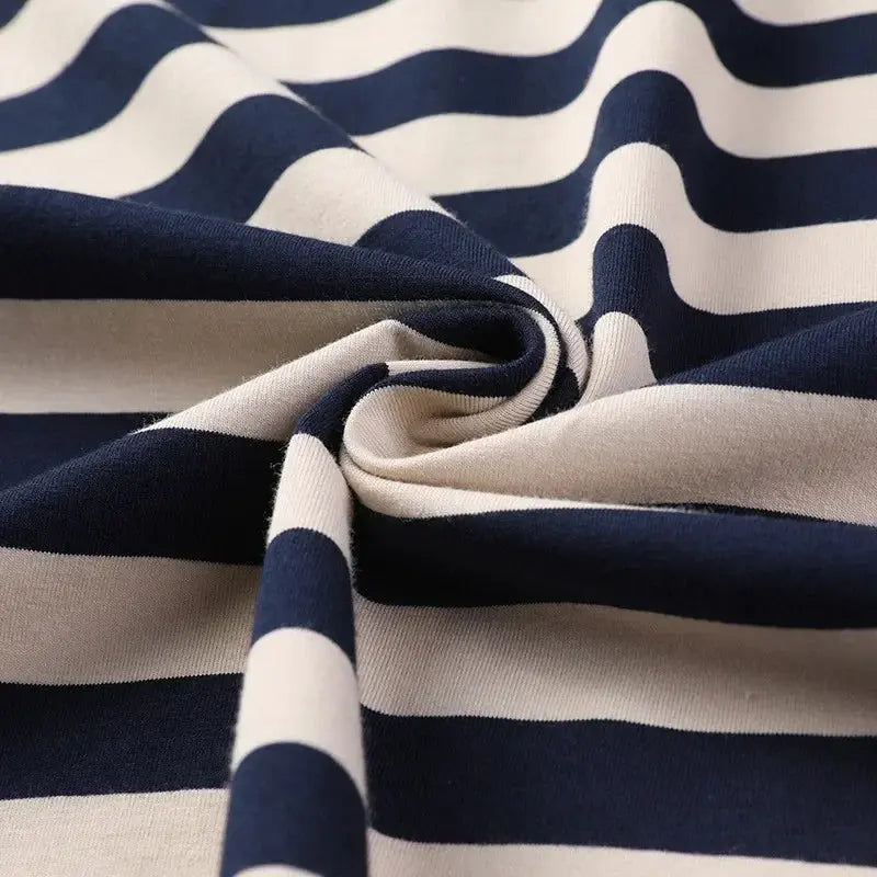 Summer Elegance Striped Polo Shirt