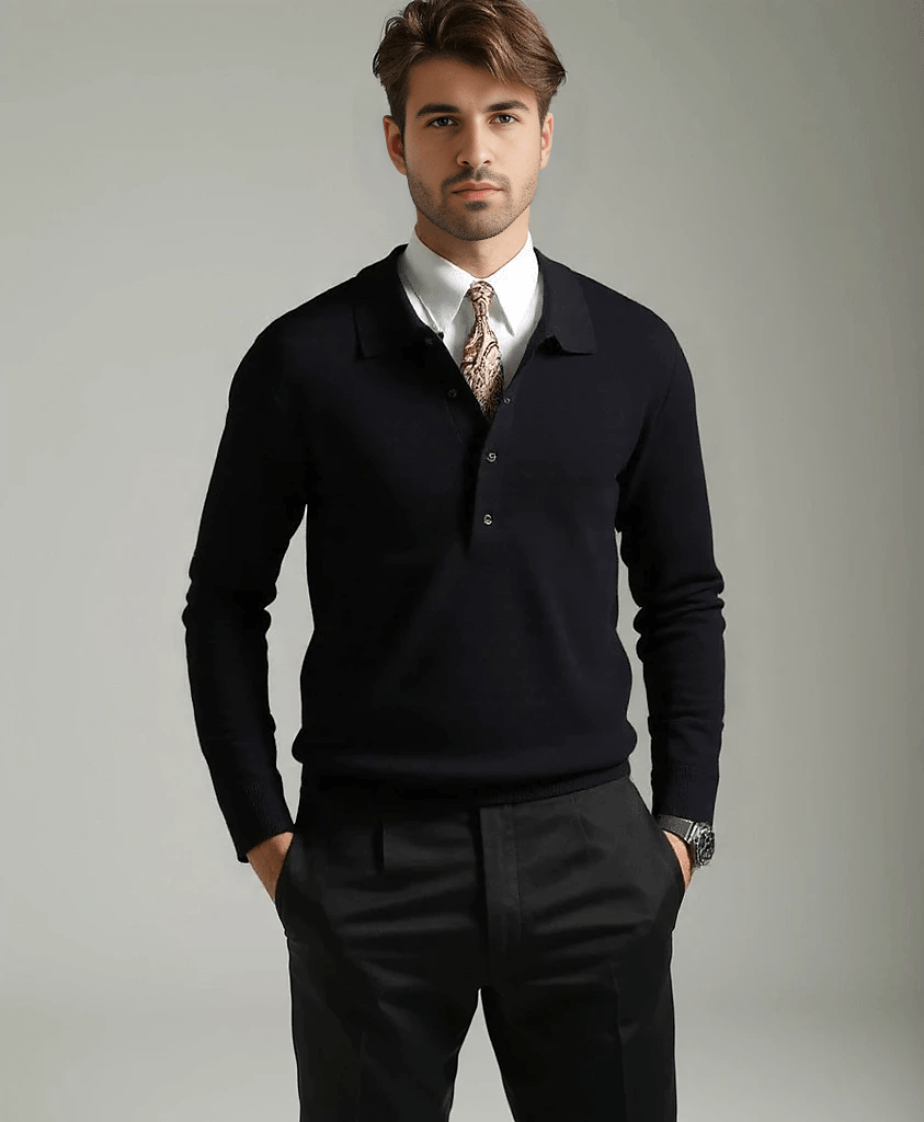The Noble Knit Polo Sweater