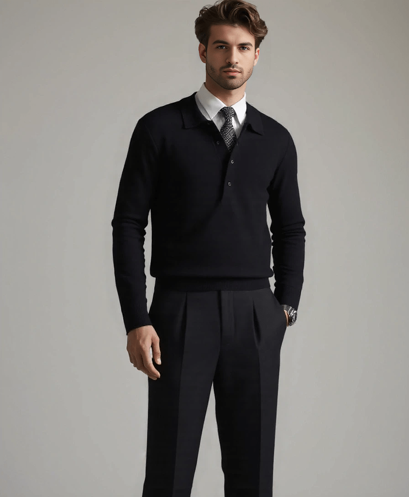 The Noble Knit Polo Sweater